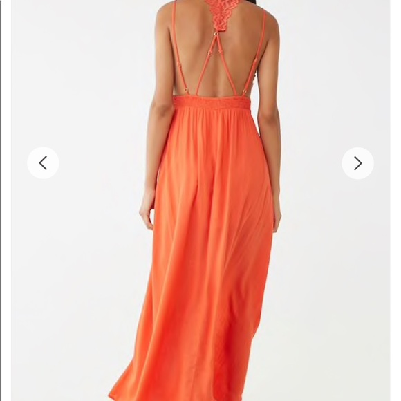 Forever 21 lace trim high low maxi cami dress NWT - Picture 3 of 5